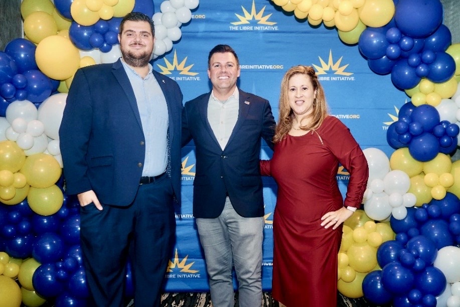 Libre Director of Government Affairs Helder Toste, Congressman-elect Ryan Mackenzie and Uni Lopez, Libre PA’s Grassroots Engagement Director